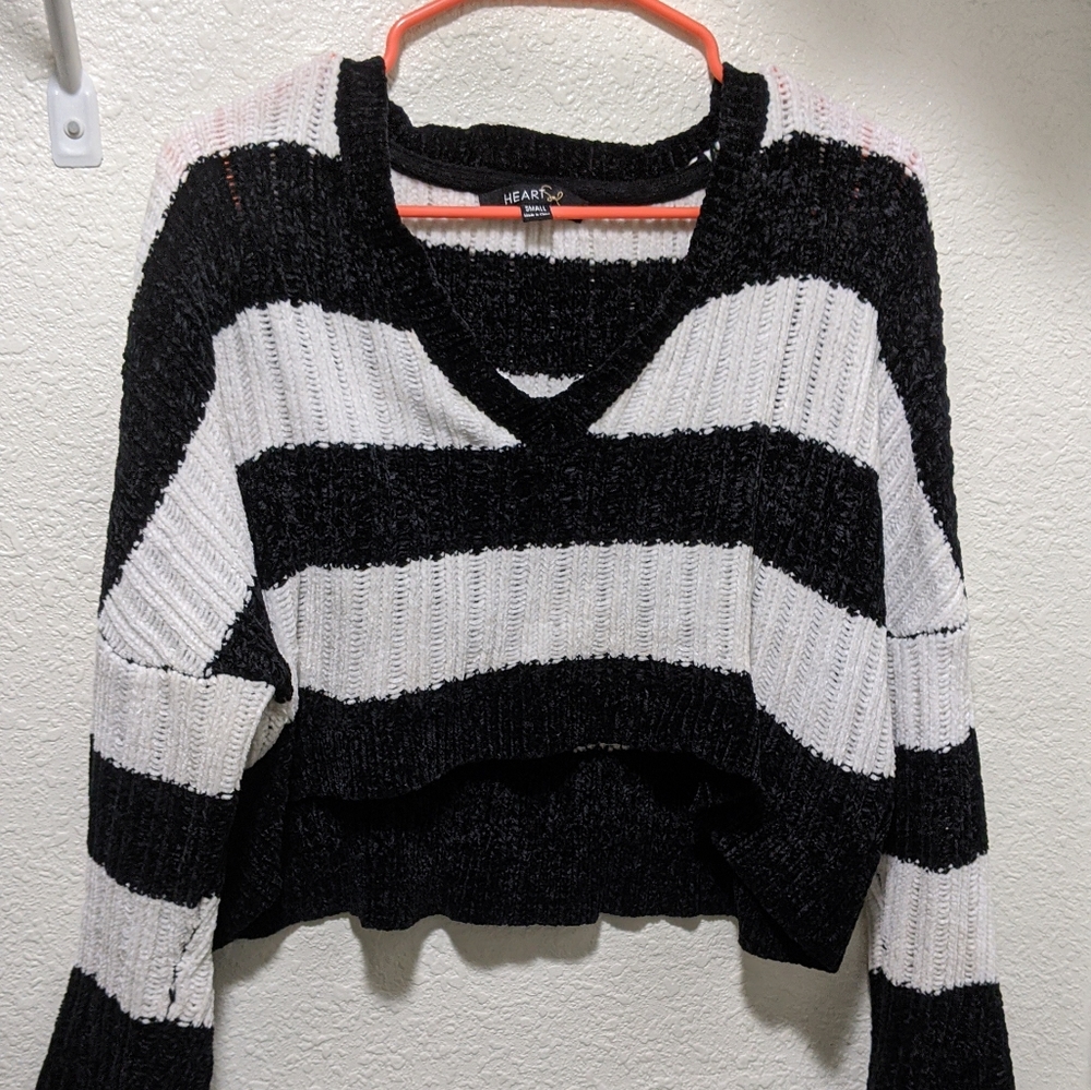 Stripped cropped sweater
